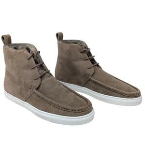 Lafayette 148 Audra Suede Fur Lined Boots Booties Flats Rubber Sole Oxfords 37